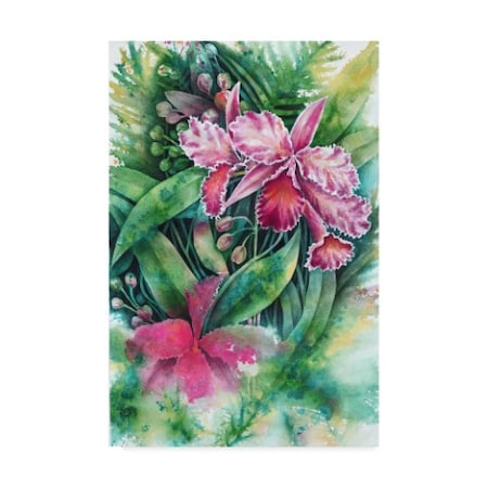 Michelle Faber 'Pink Orchid' Canvas Art,30x47